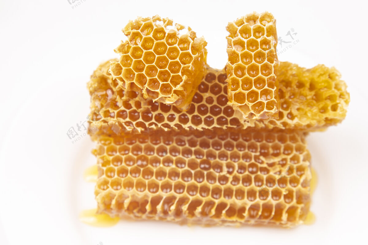 焦糖白色的蜂蜡蜂蜜素食配料蜂蜜