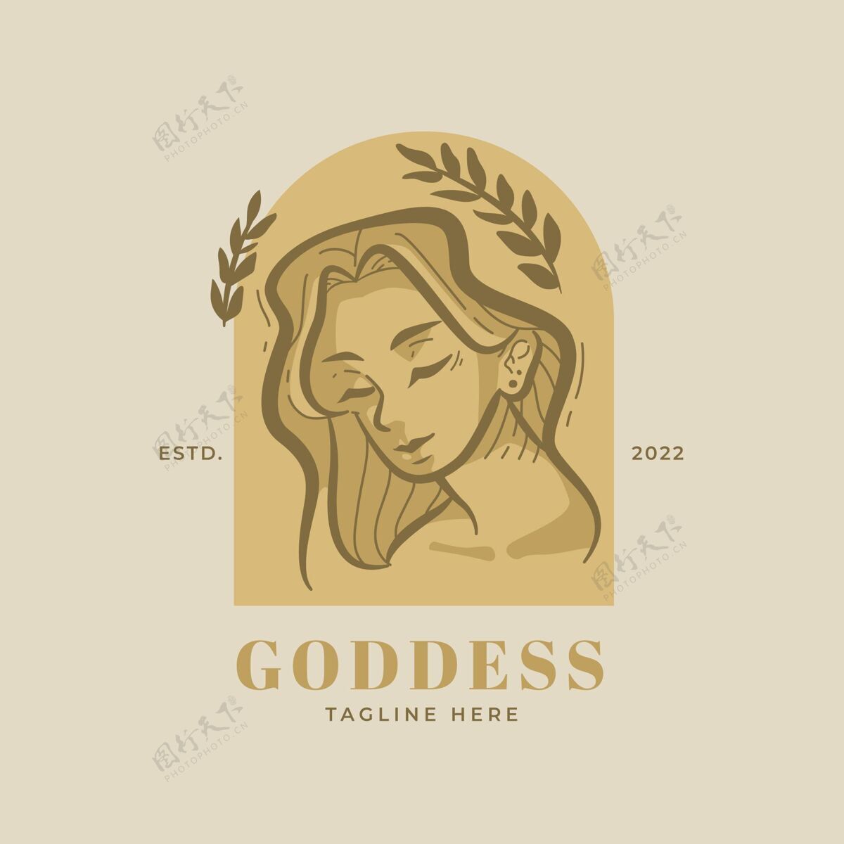 企业详细的女神标志模板品牌女神企业徽标