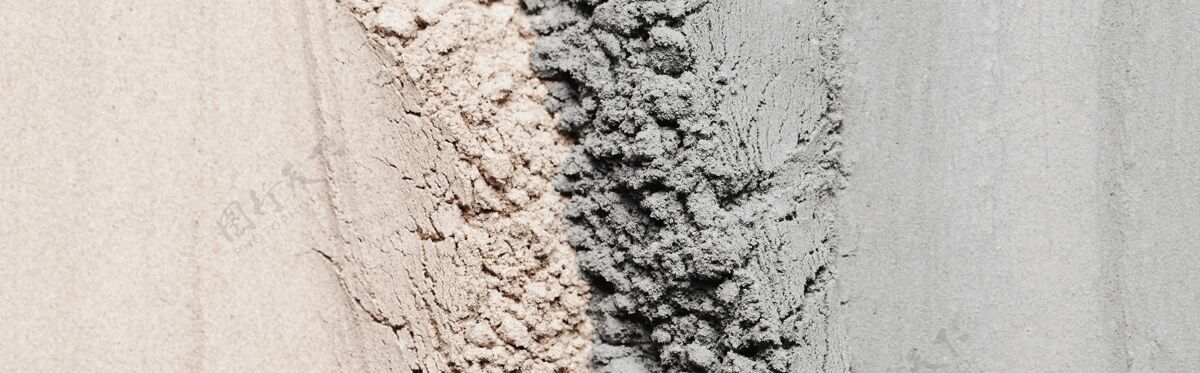 粘土粉末平坦的粘土污迹特写粉末粘土