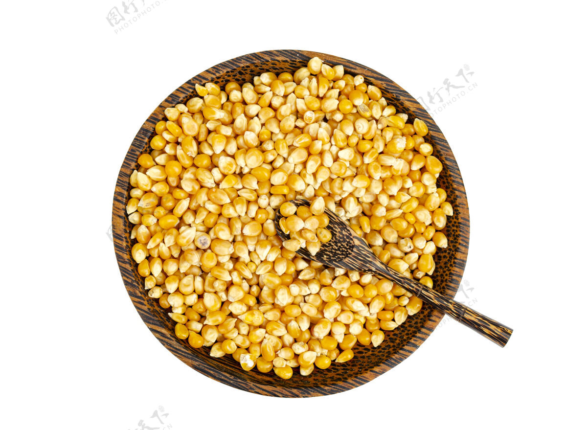 爆米花把玉米粒放在碗里做爆米花黄金堆谷类
