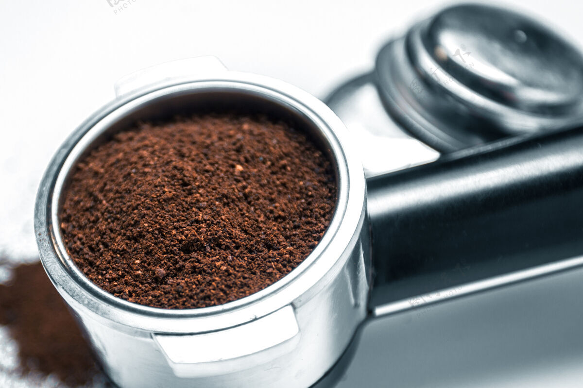 把手浓缩咖啡架和可更换的咖啡过滤器咖啡机的喇叭咖啡馆喇叭支架
