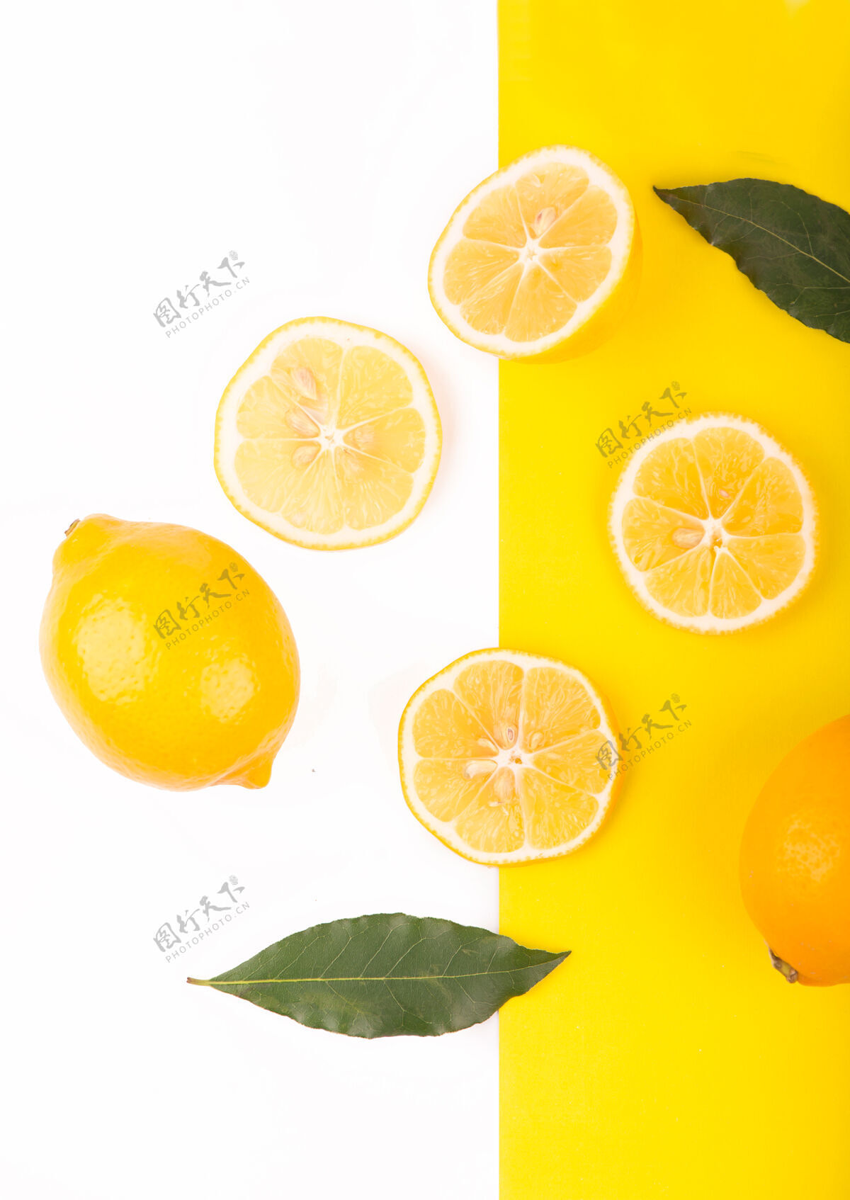 柑橘创意布局柠檬扁的下等食物概念单一新鲜美味