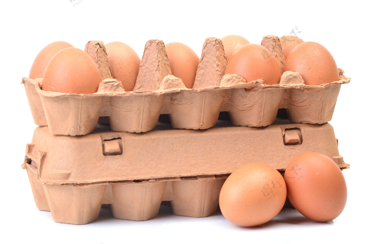 视野新鲜的鸡蛋棕色配料蛋白质