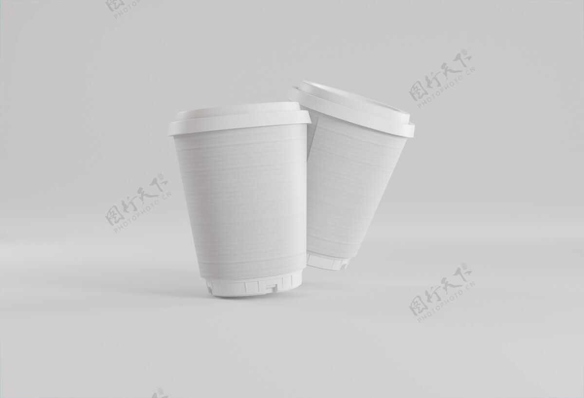 安排咖啡品牌与杯子模型杯子咖啡品牌