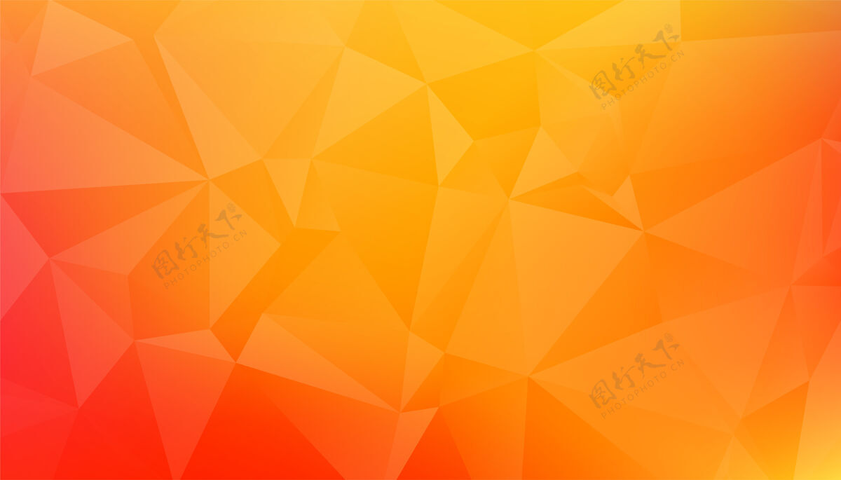 低多边形抽象低聚橙黄色背景平滑平静优雅