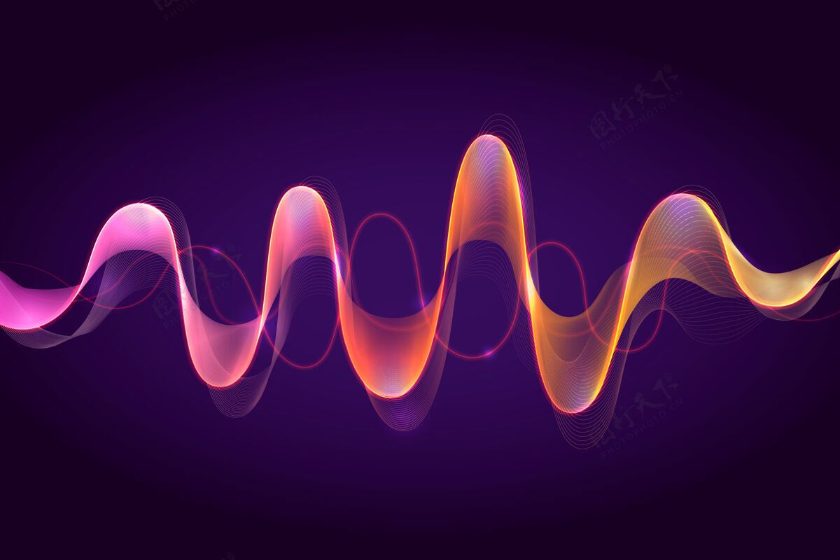 优雅抽象均衡器波背景充满活力流畅运动