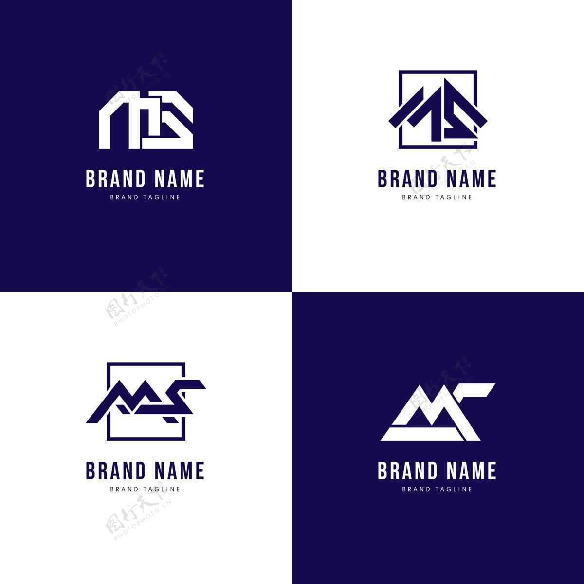 标识一套平面设计ms标志模板品牌品牌标识模板