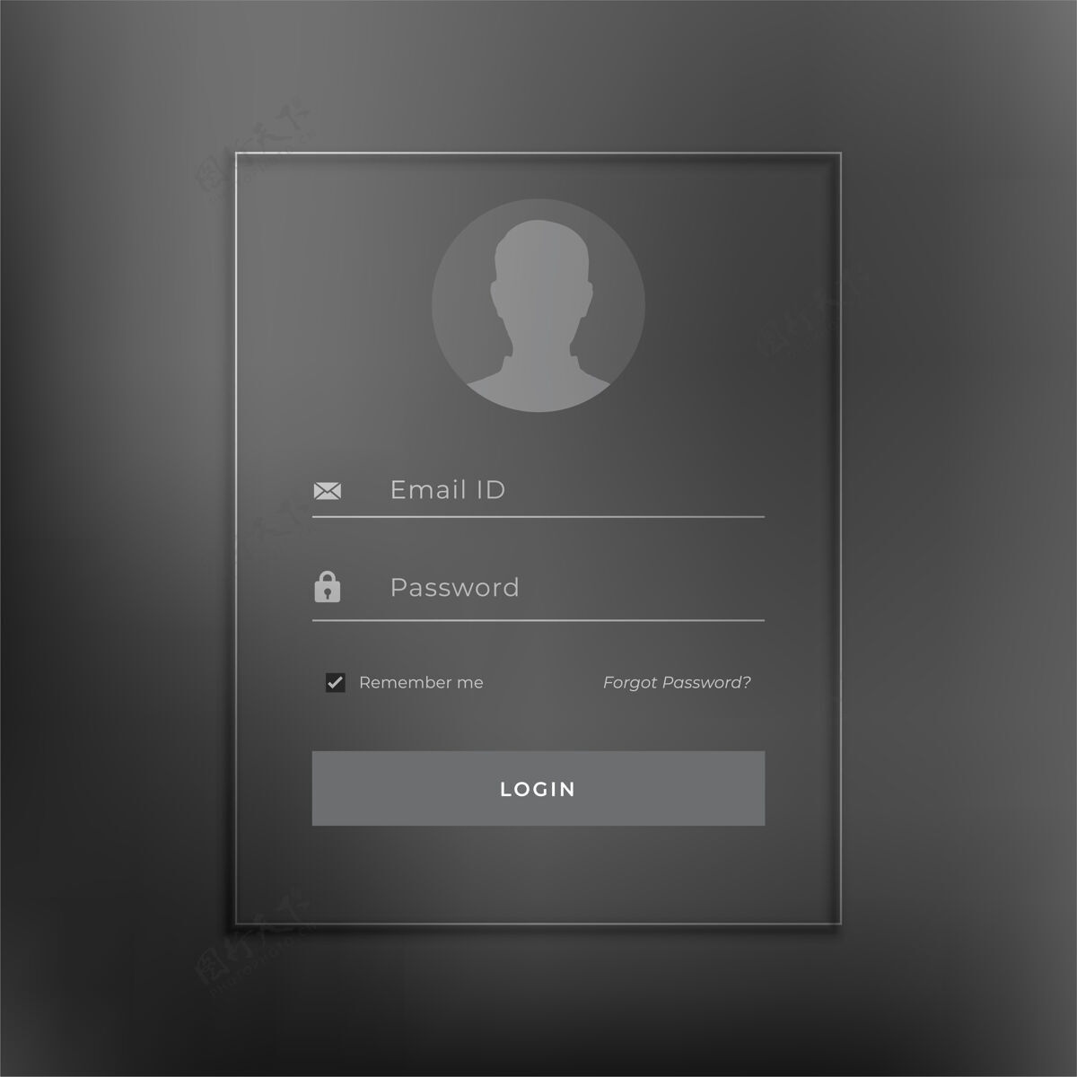 用户黑色登录页面模板在最小的风格应用程序注册站点