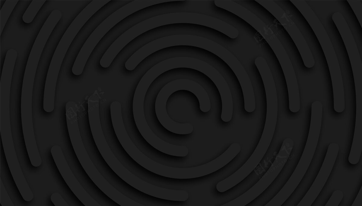 形状抽象黑色圆形背景迷宫圆网格