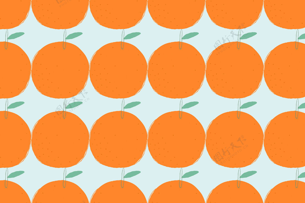 无缝无缝橙色图案粉彩背景背景设计背景食物