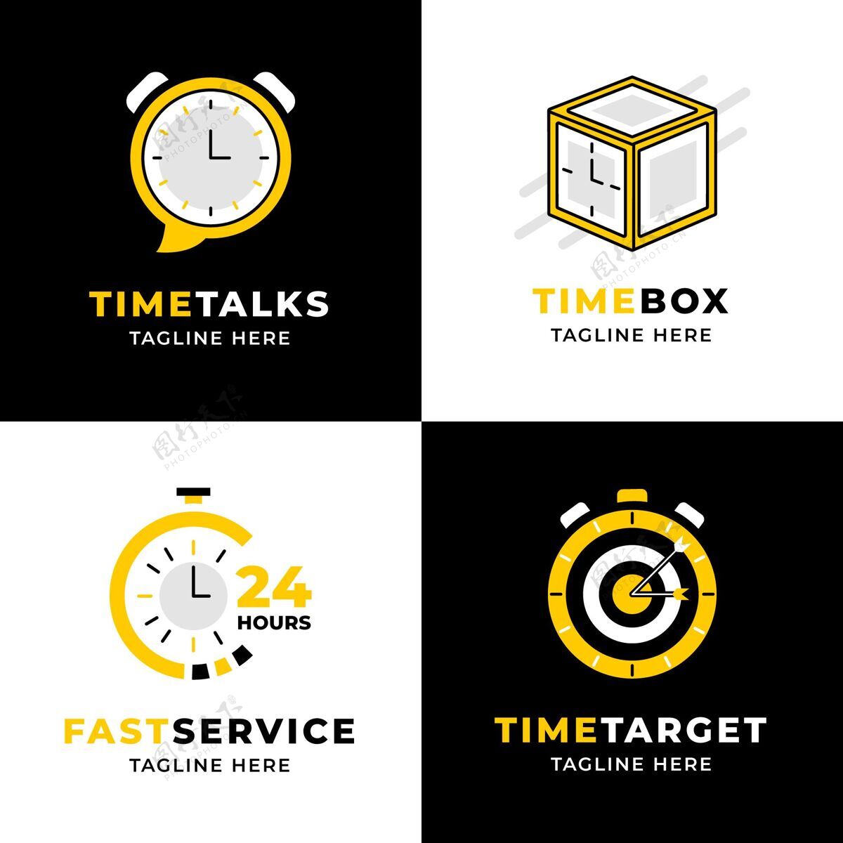 企业标识平面设计时间标志收集公司标识标识模板时间标识
