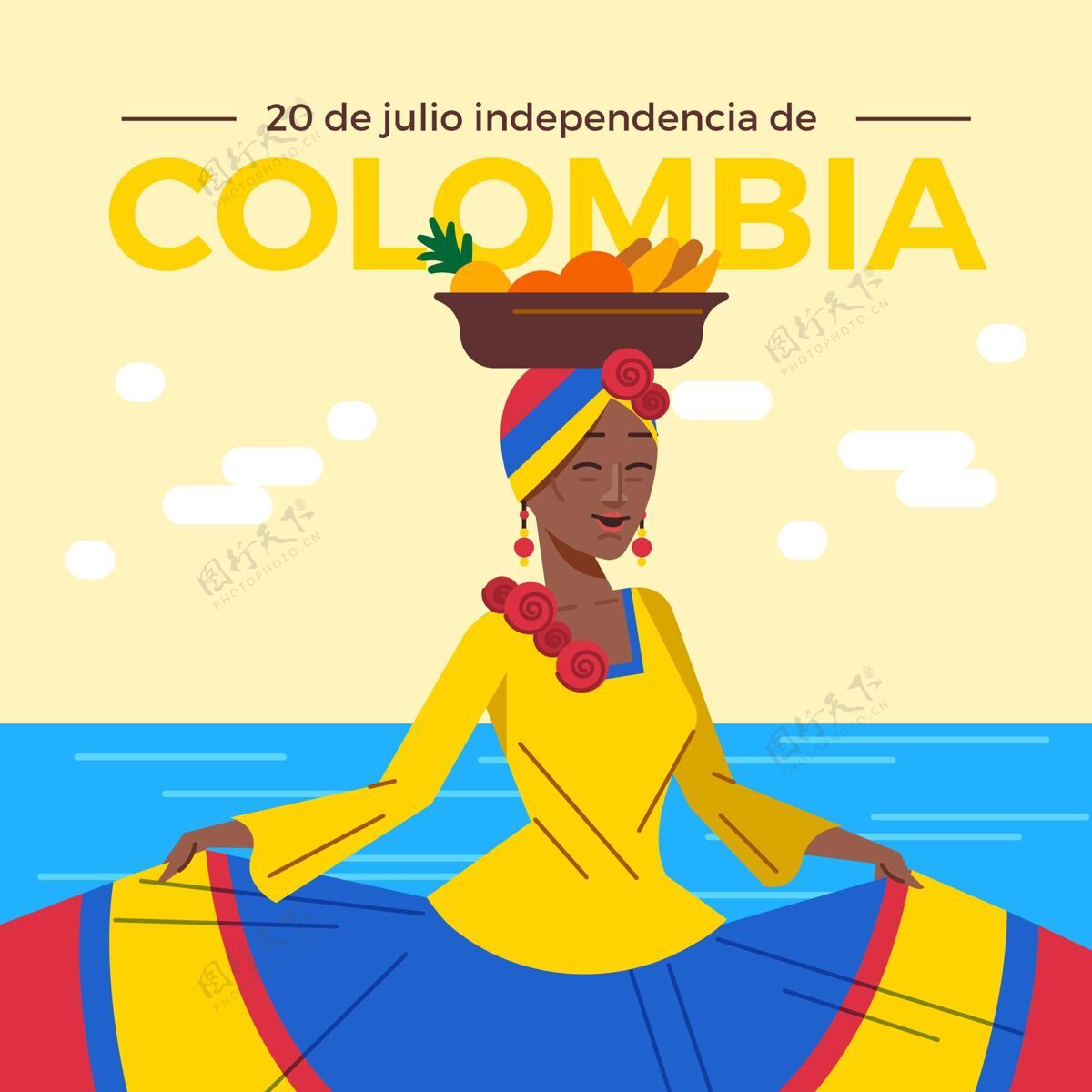 平面设计胡里奥20号公寓-哥伦比亚独立插画独立哥伦比亚活动