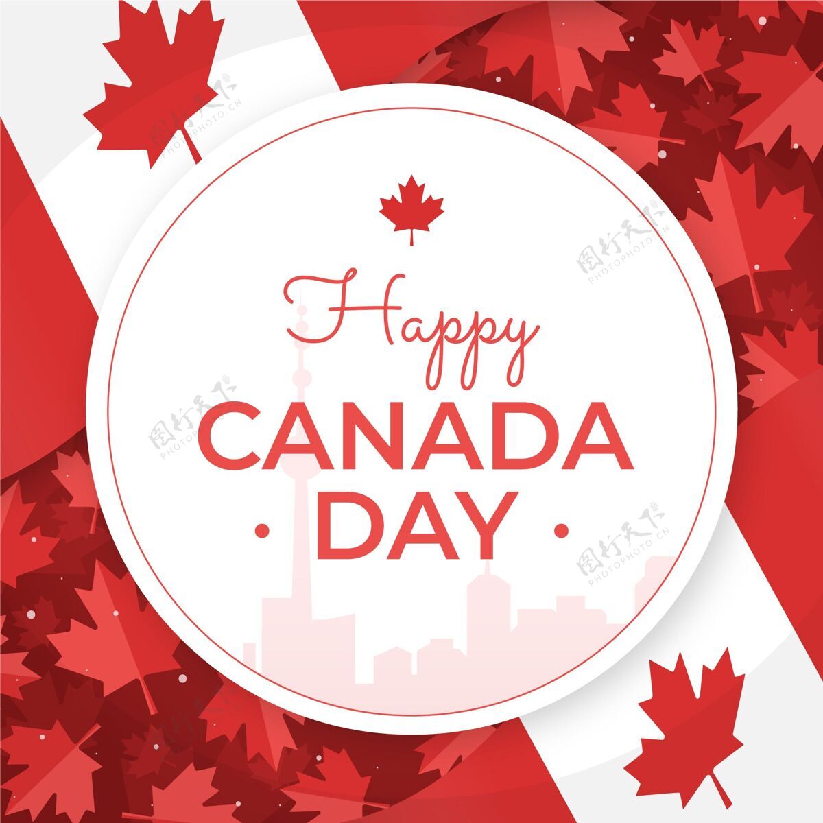 加拿大加拿大平日插画加拿大日节日活动