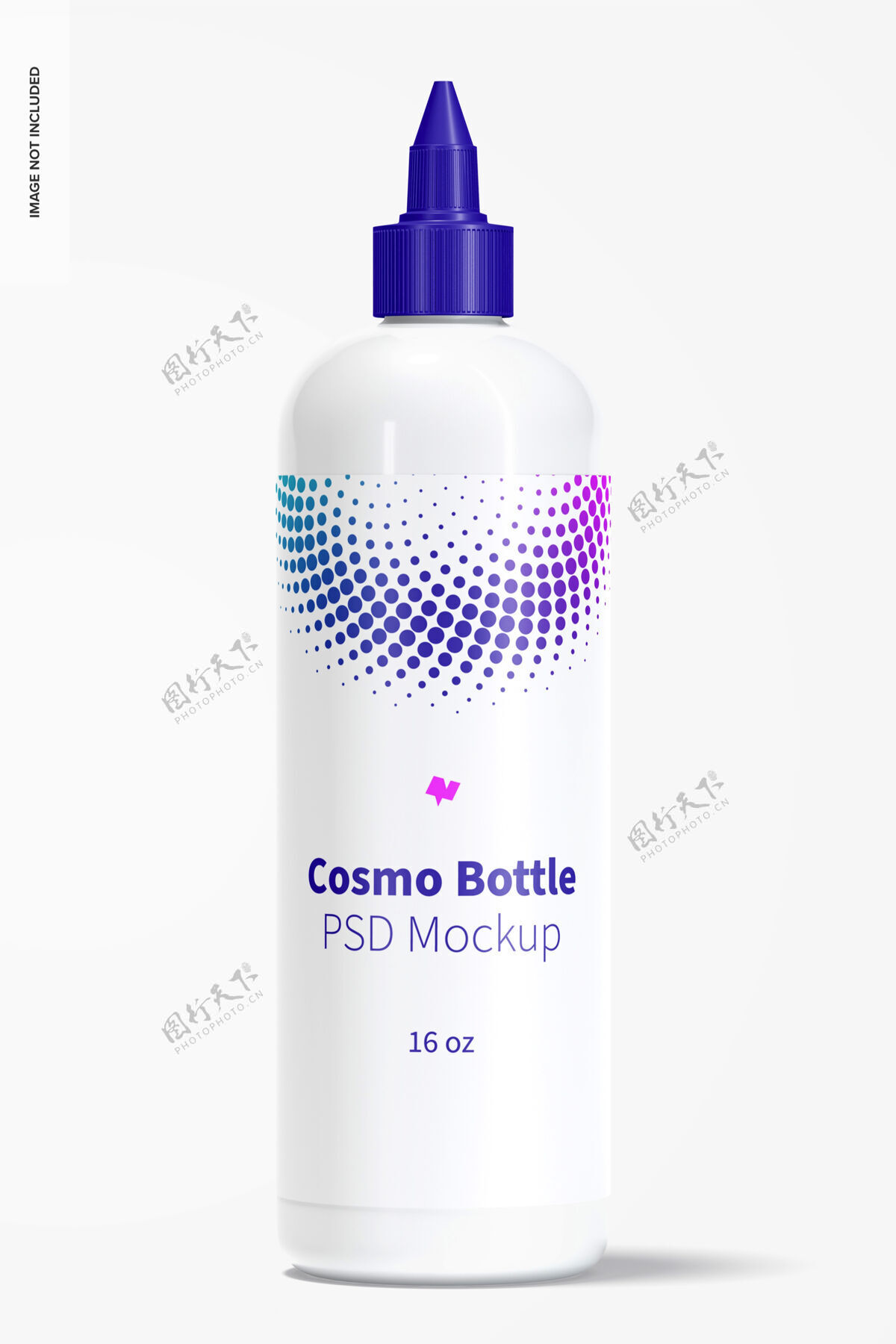 商标16盎司cosmo瓶 顶部有扭曲的瓶盖模型瓶子奶瓶品牌