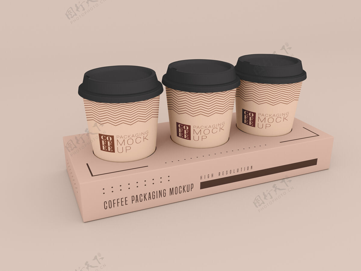 杯子一次性咖啡杯盒模型模型标签回收