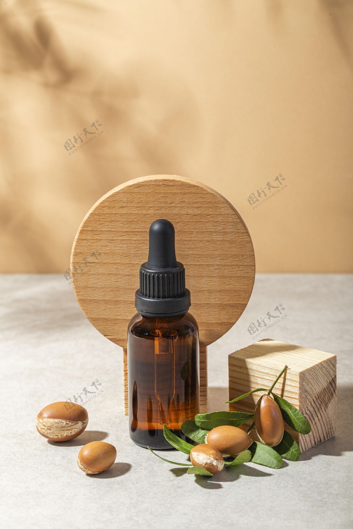 自然argan产品分类的前视图健康草药精华