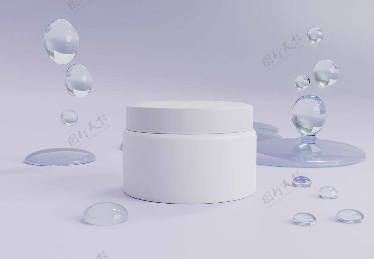 护理泡泡和奶油容器布置品牌泡沫品牌