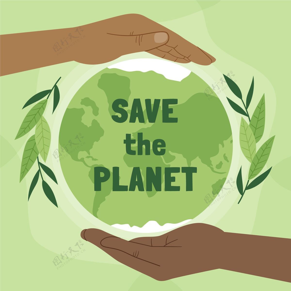 活动手绘世界环境日拯救地球插图国际意识拯救地球