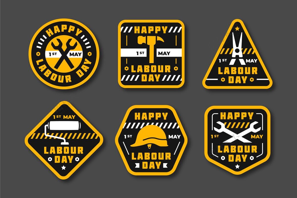 平面设计单位劳动节徽章收集设置劳动节徽章