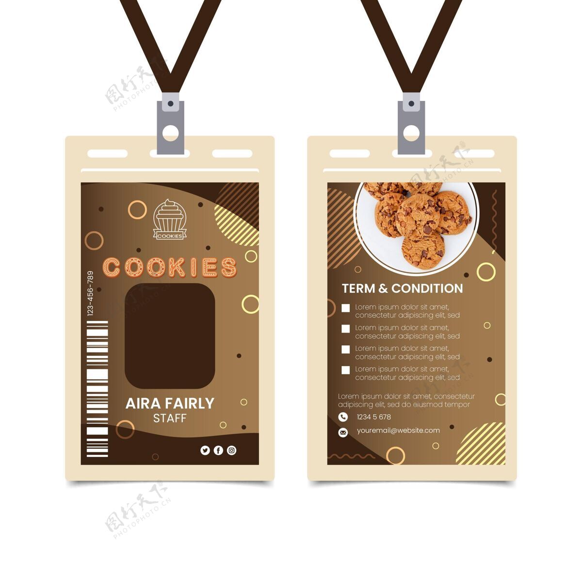 烹饪美味饼干身份证模板身份证随时打印美味