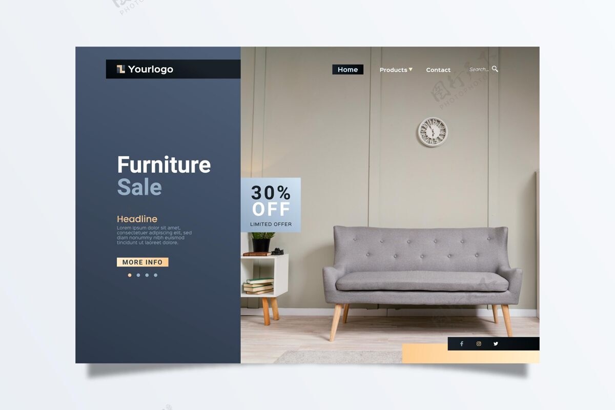 家具梯度家具销售登录页模板与照片登录页模板购买购物