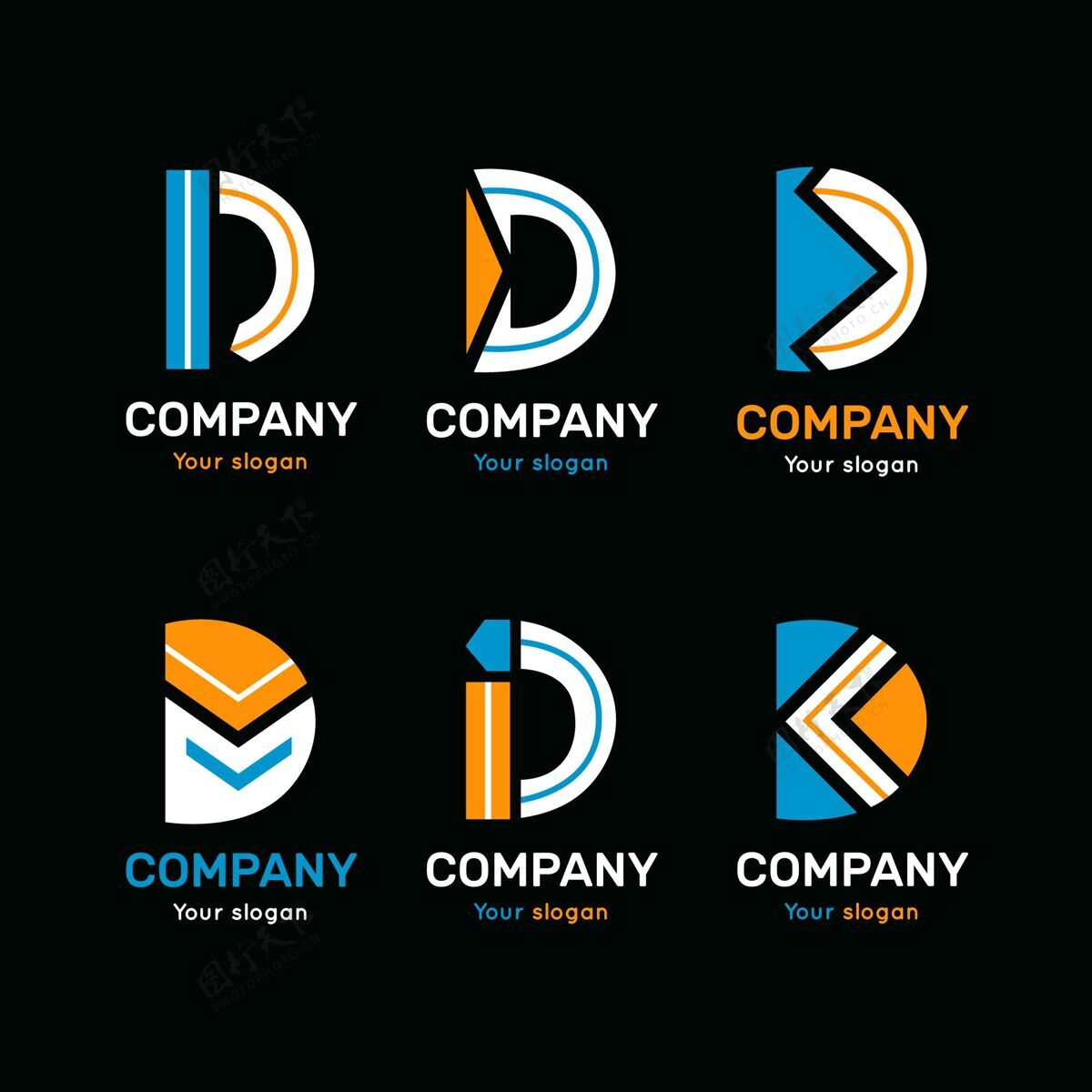 品牌平面设计不同的d标志包Business标识Company