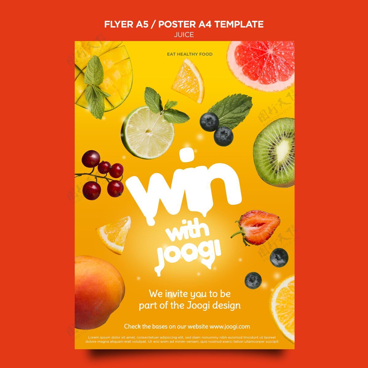 果汁有机果汁海报模板传单传单模板海报模板