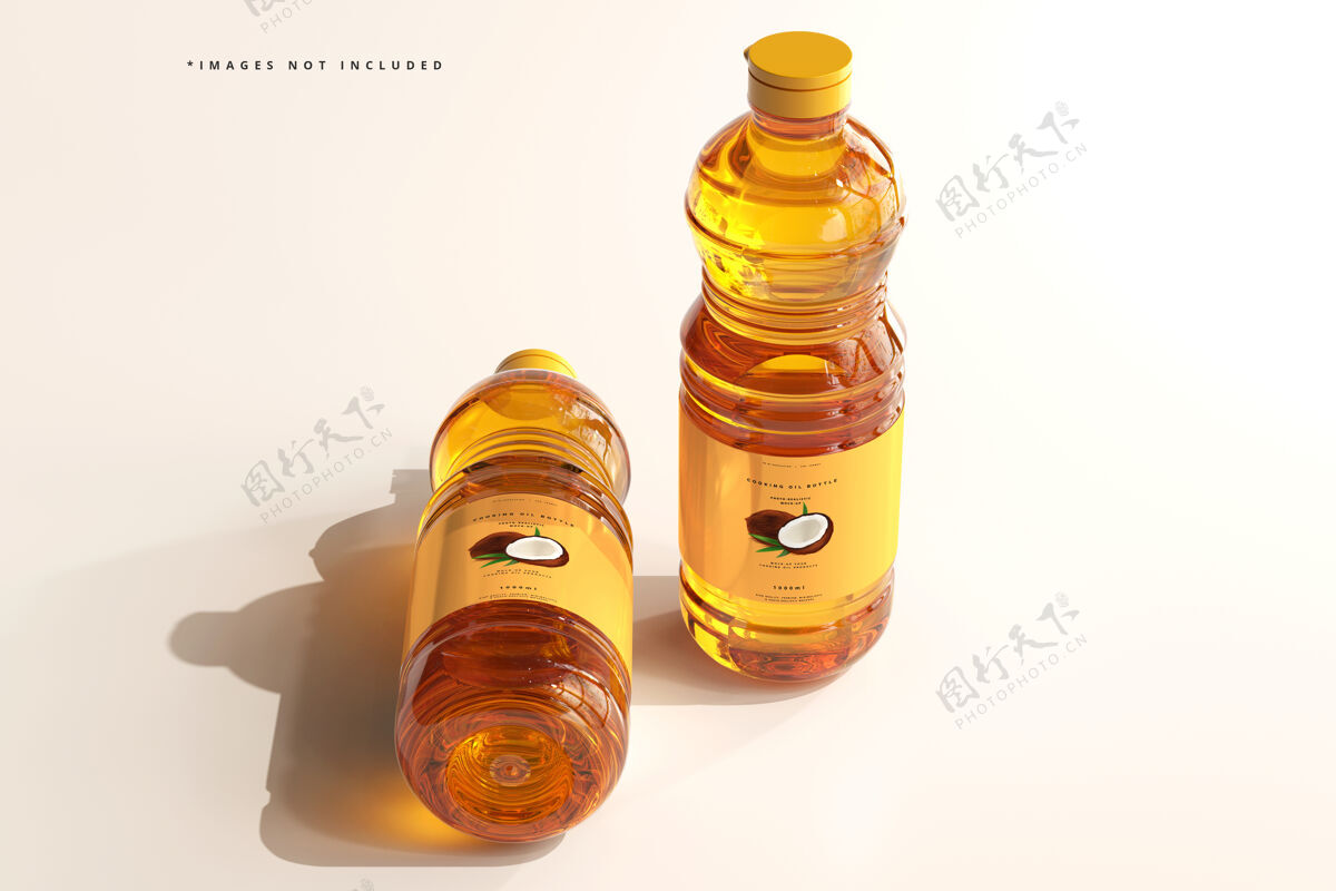 自然食用油瓶模型简单极简产品