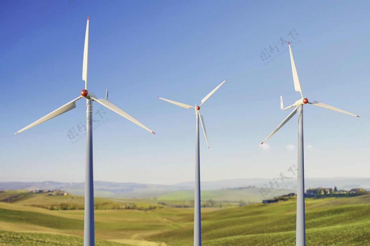环保3d风车项目可再生能源生态节能