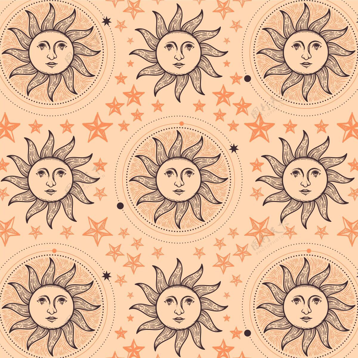 背景手绘太阳图案图案太阳背景太阳图案