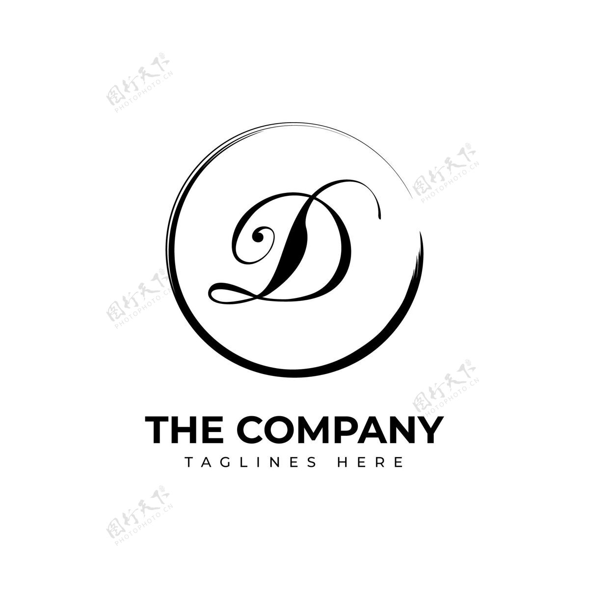 D标志手绘d标志模板企业品牌企业标识