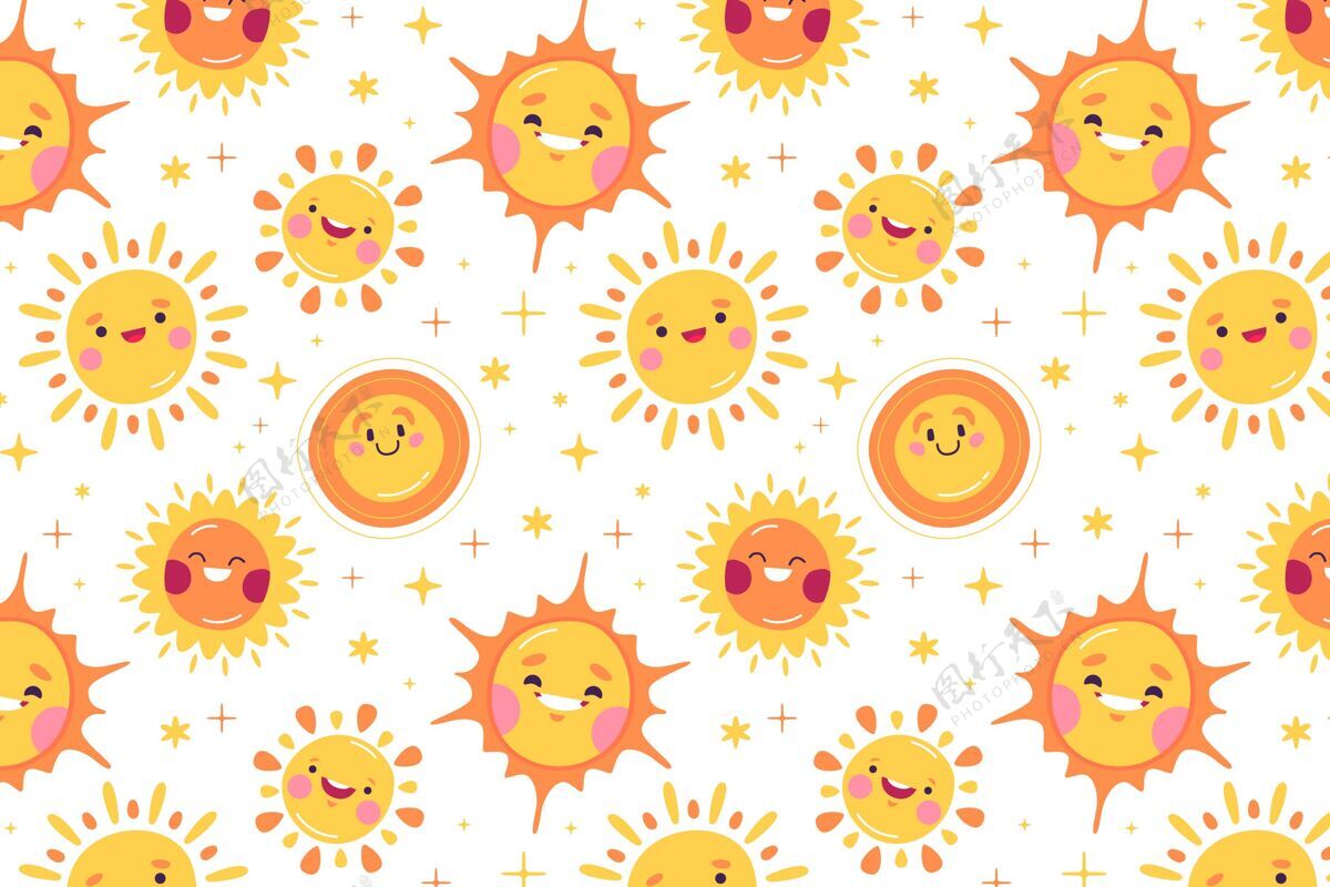 太阳背景手绘太阳图案太阳图案图案墙纸