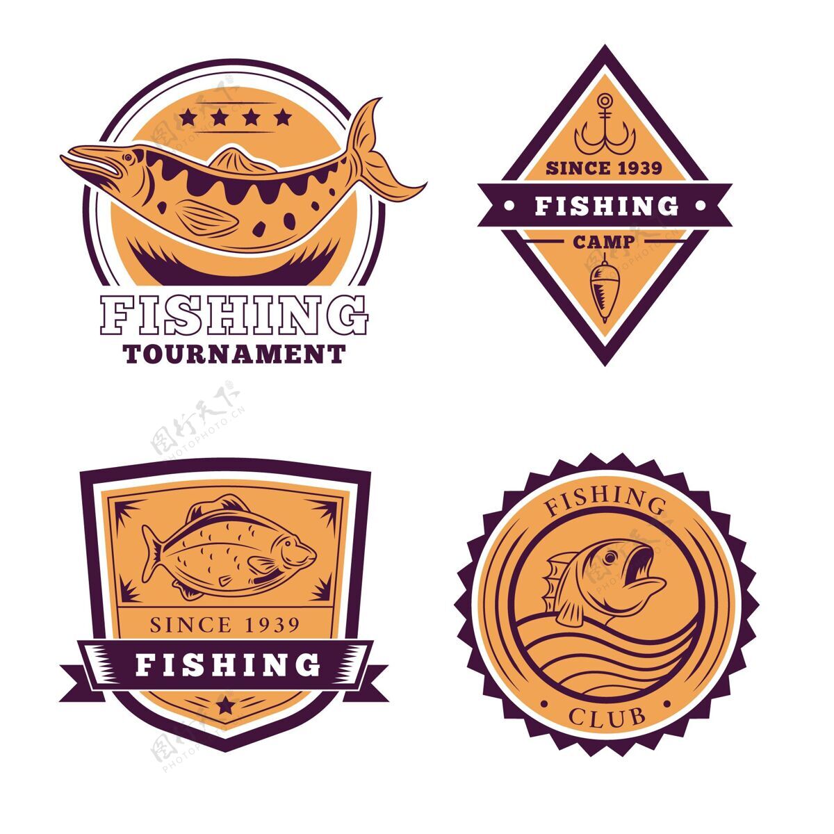 本地复古钓鱼徽章系列设置钓鱼维多利亚