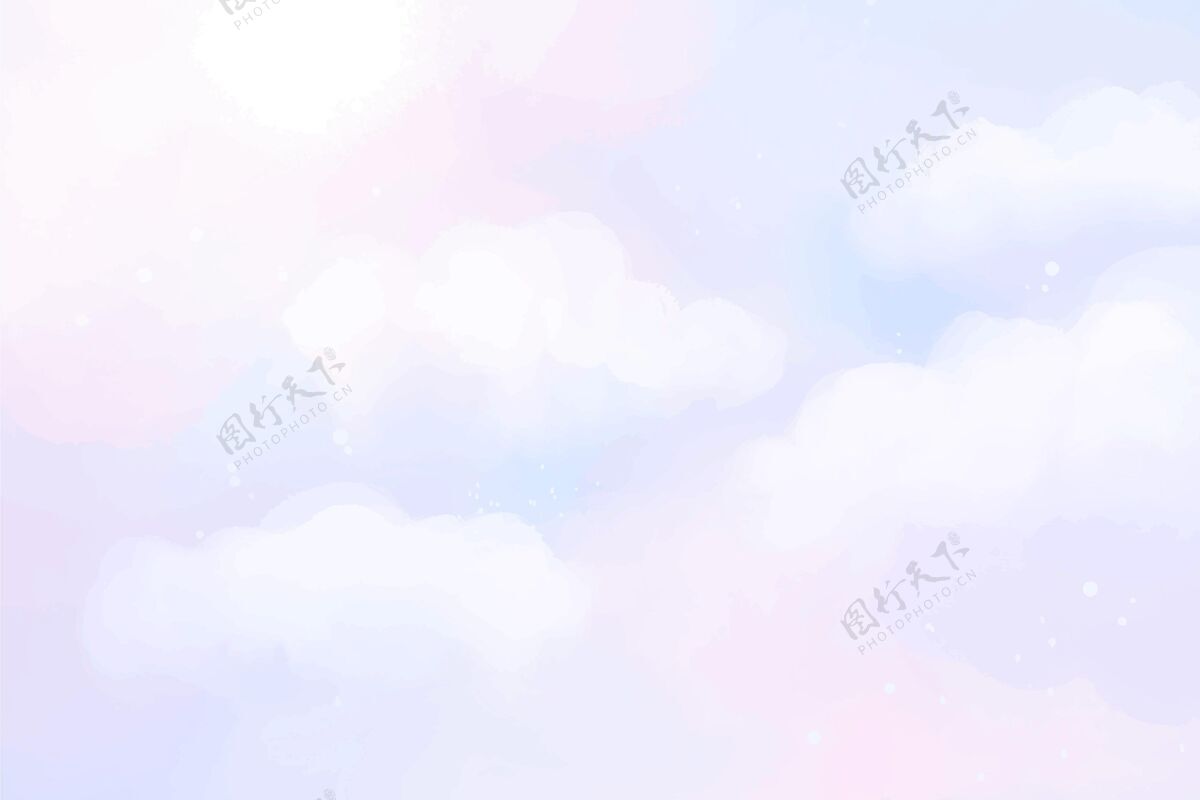 粉彩手绘水彩粉彩天空背景手绘背景粉彩天空