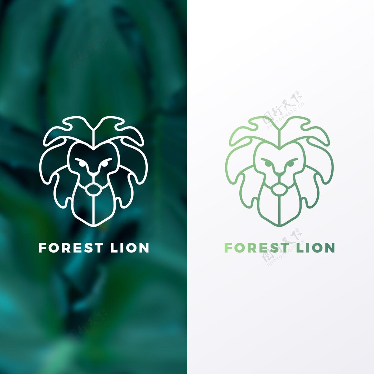狮子森林狮标志模板商业标志自然