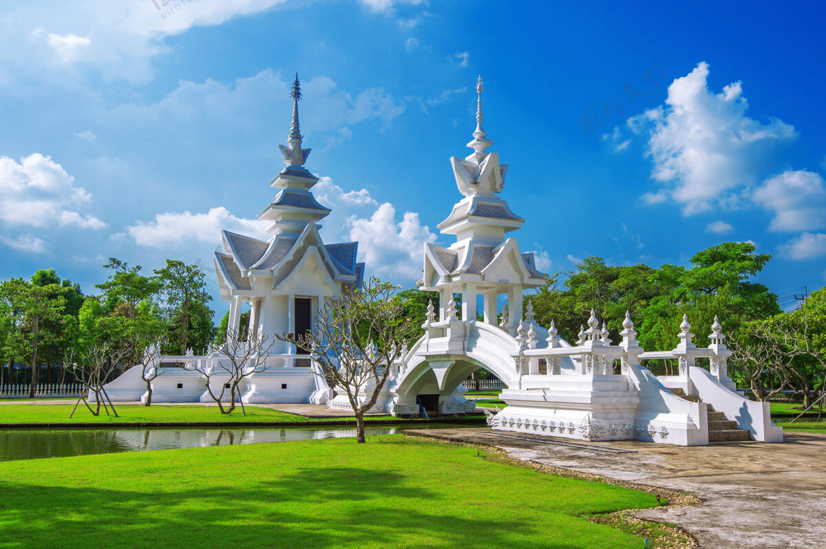 佛教泰国清莱的华容坤寺（白寺）工艺东方耶稣诞生