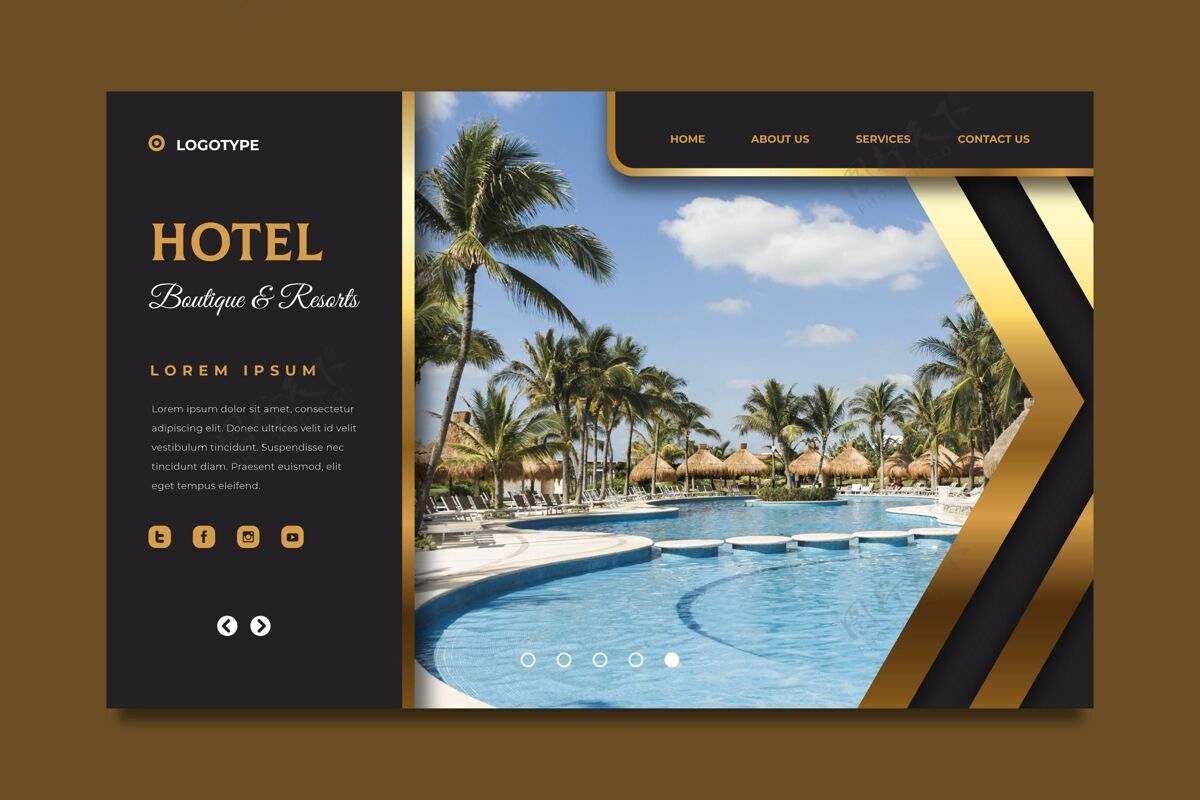 酒店酒店登录页模板与照片信息客房预订