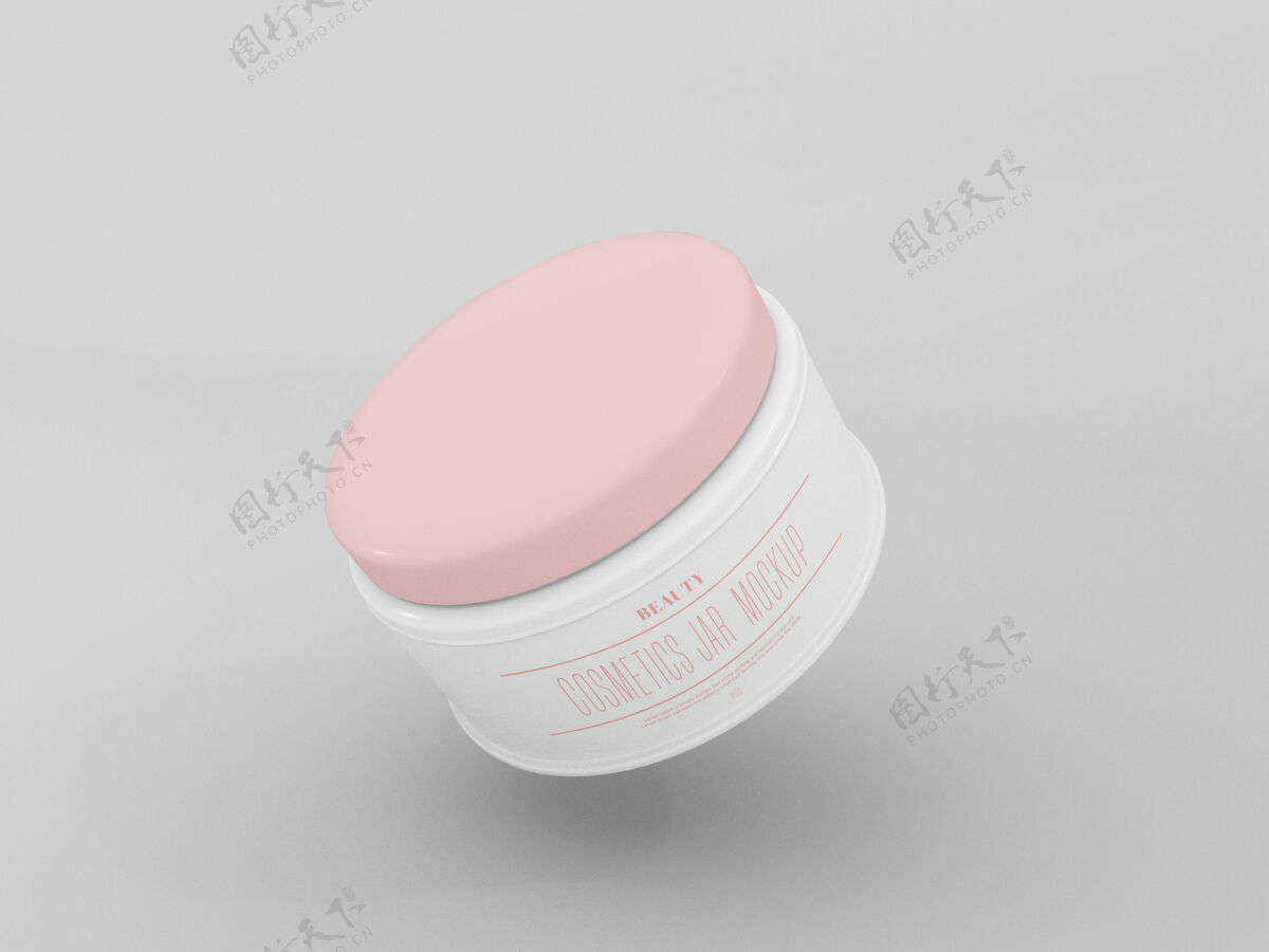 现实化妆品奶油罐模型容器自然液体