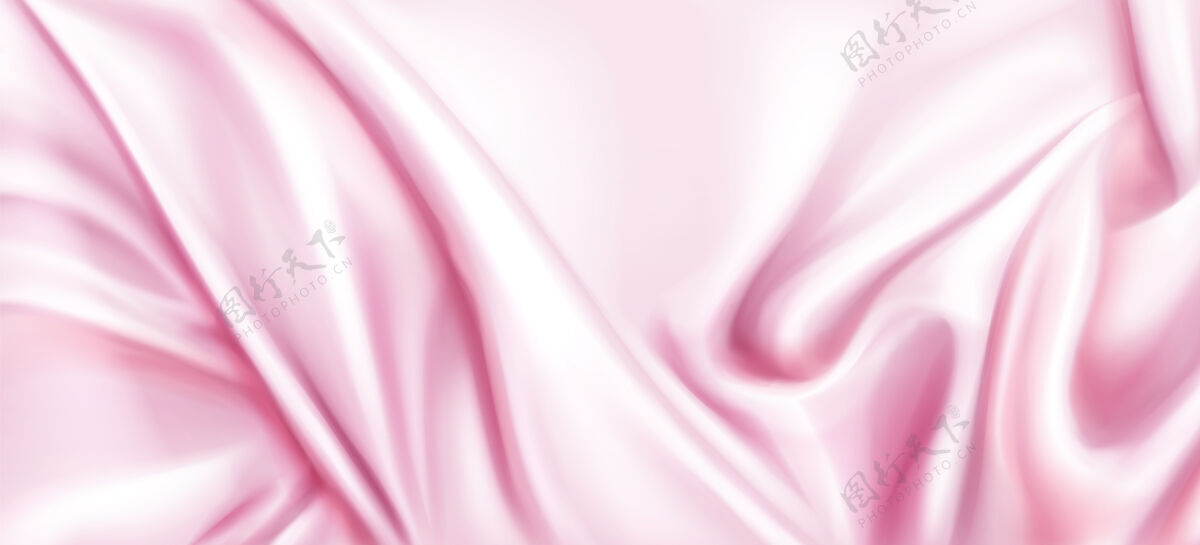 窗帘粉色丝绸质地材料窗帘皇家