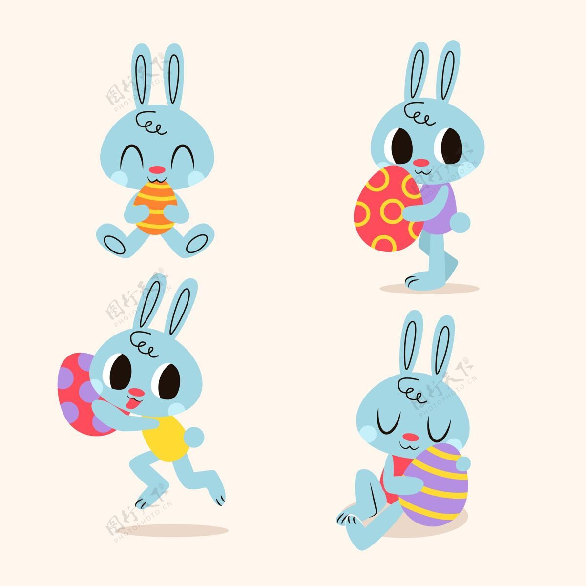 单位设计复活节兔子系列兔子帕斯卡宗教
