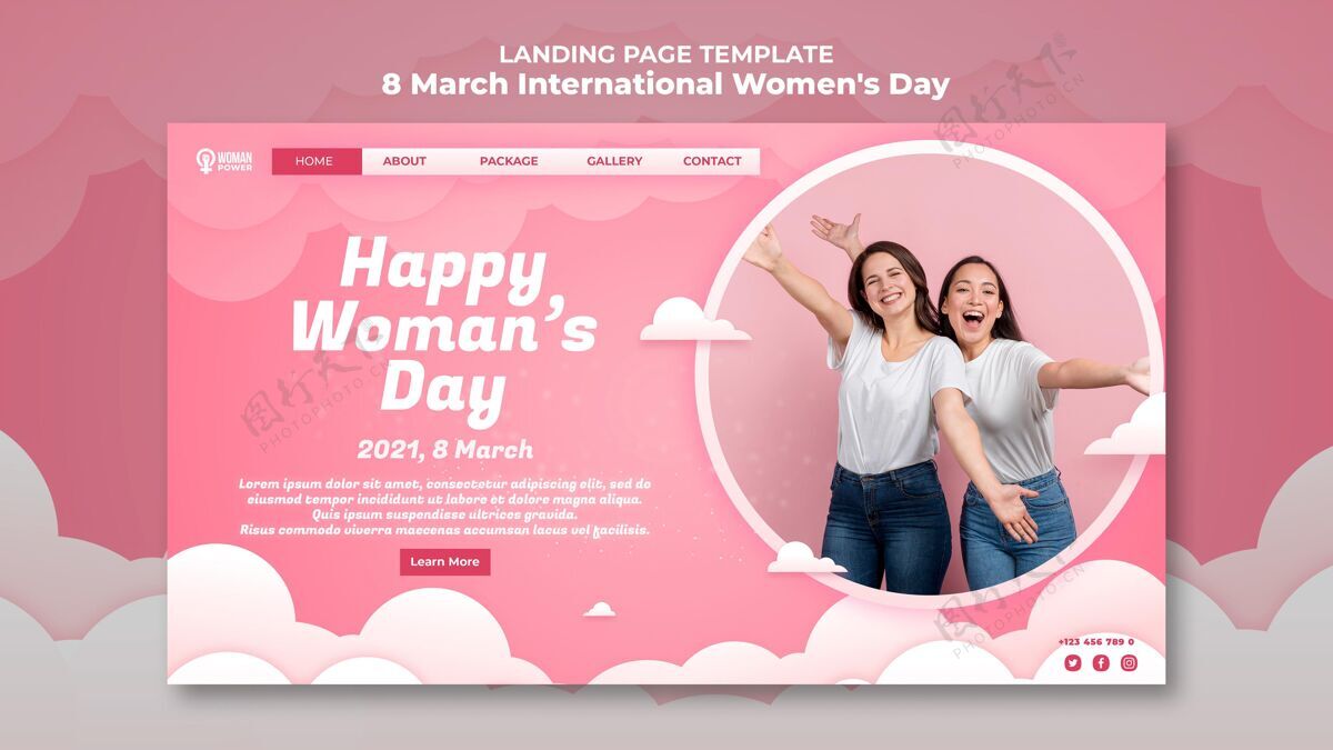女人国际妇女节登录页女孩3月8日登陆页