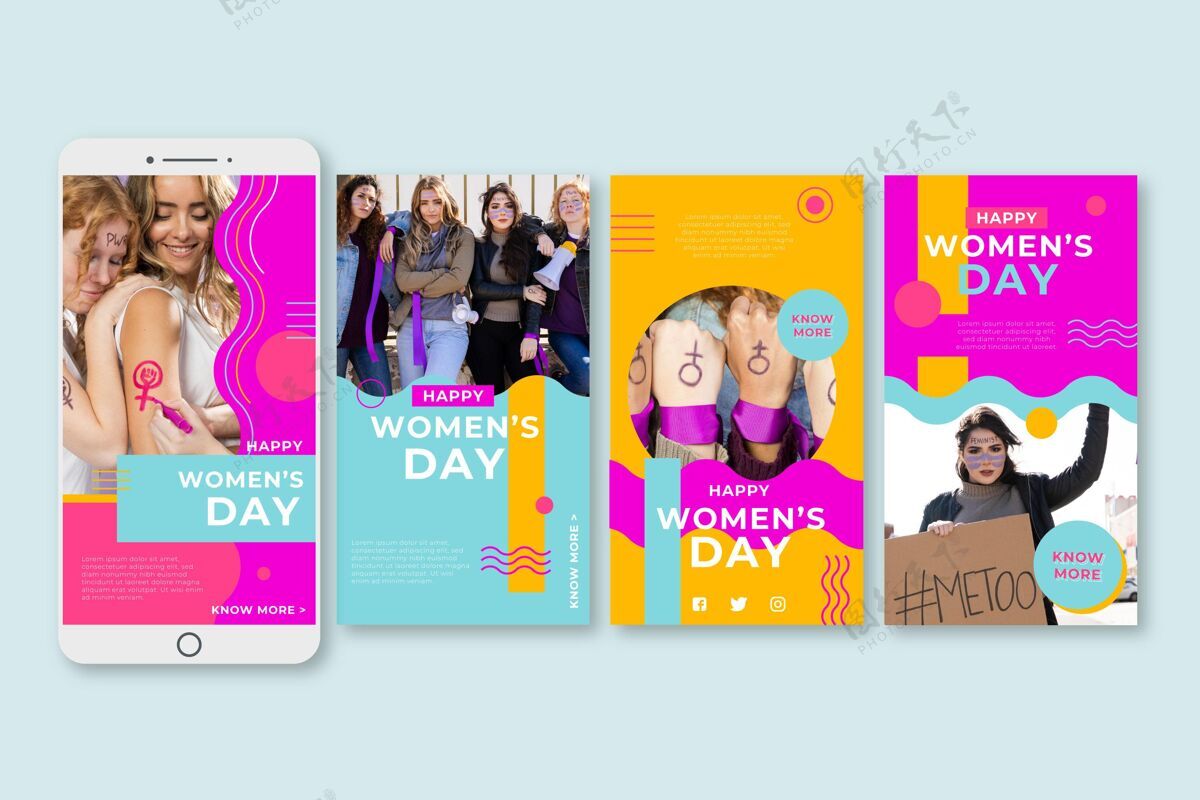 平面设计国际妇女节instagram故事国际国际妇女节3月8日