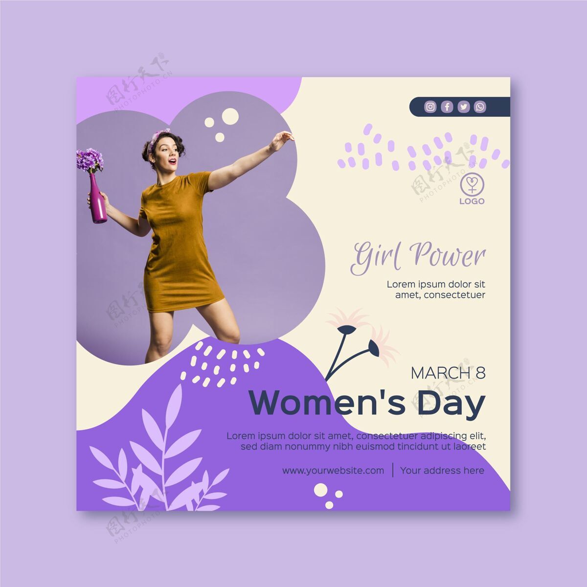3月国际妇女节传单传统3月8日传单