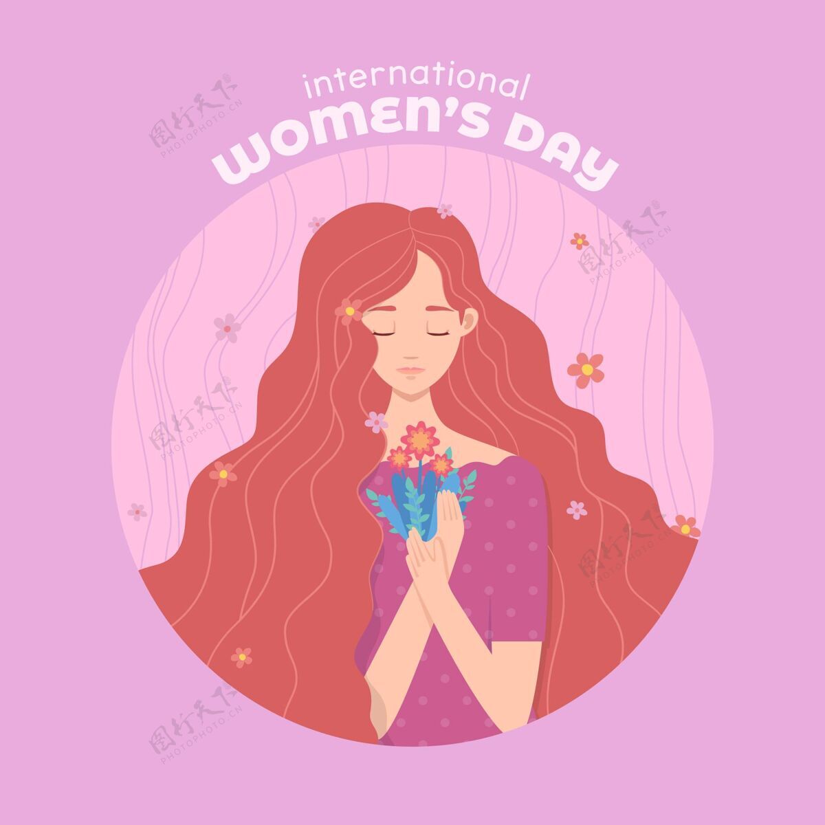 概念国际妇女节活动设计设计绘画风格