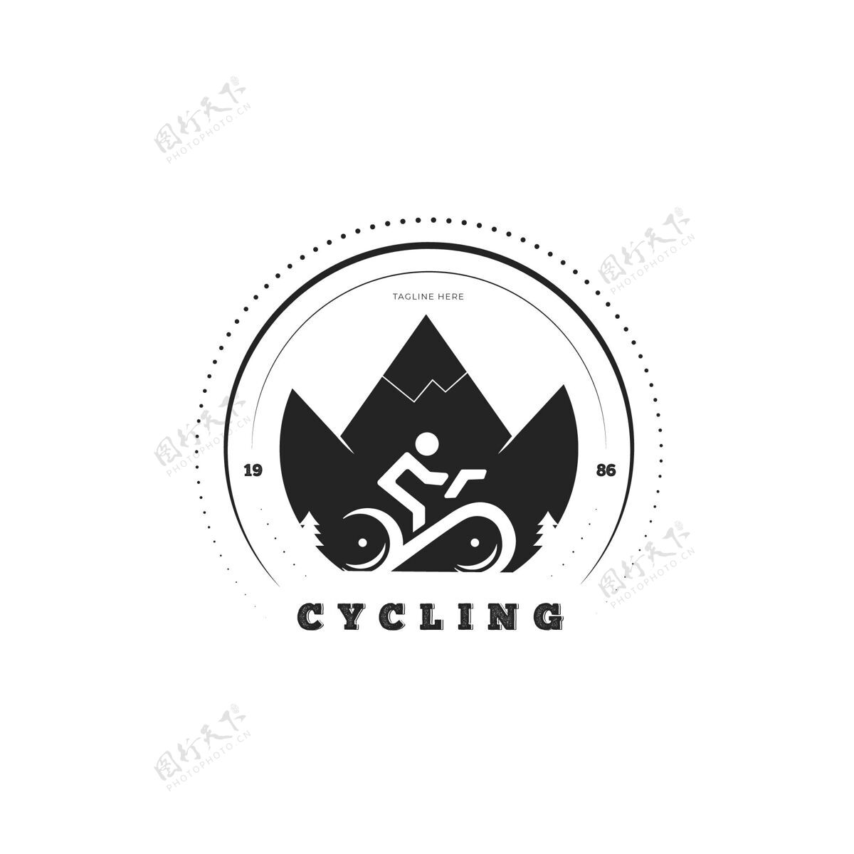 运动详细的自行车标志自行车概念身份标志自行车标志