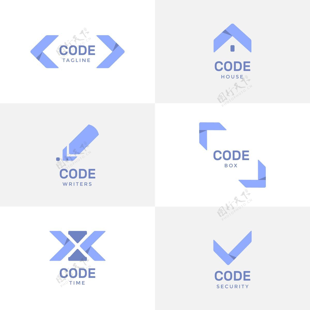 徽标模板平面设计编程公司标志模板编码包装代码