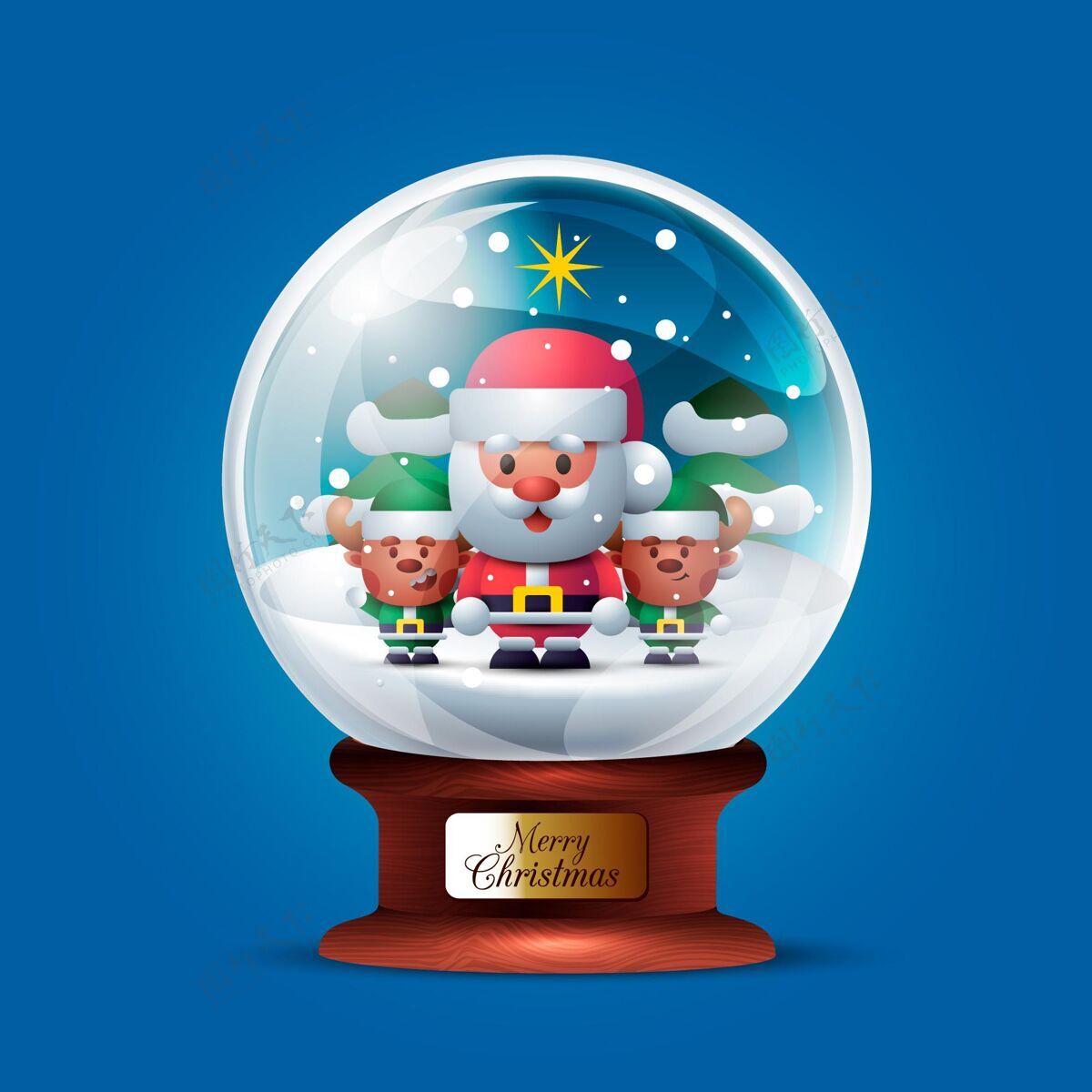节日逼真的圣诞雪球球快乐快乐假日传统